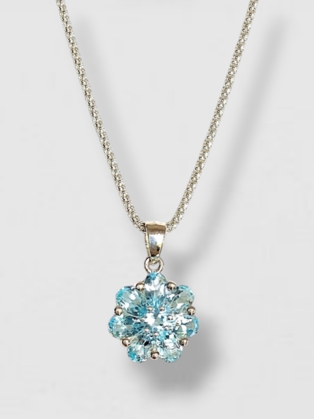 Necklace 925 Sterling Silver Flower